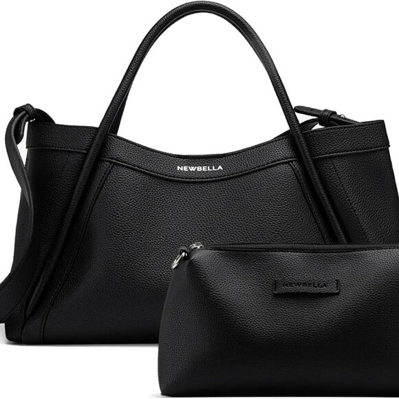 Vegan Leather Tote Bag for Women Hobo Shoulder Bag Crossbody Handbag with Matc